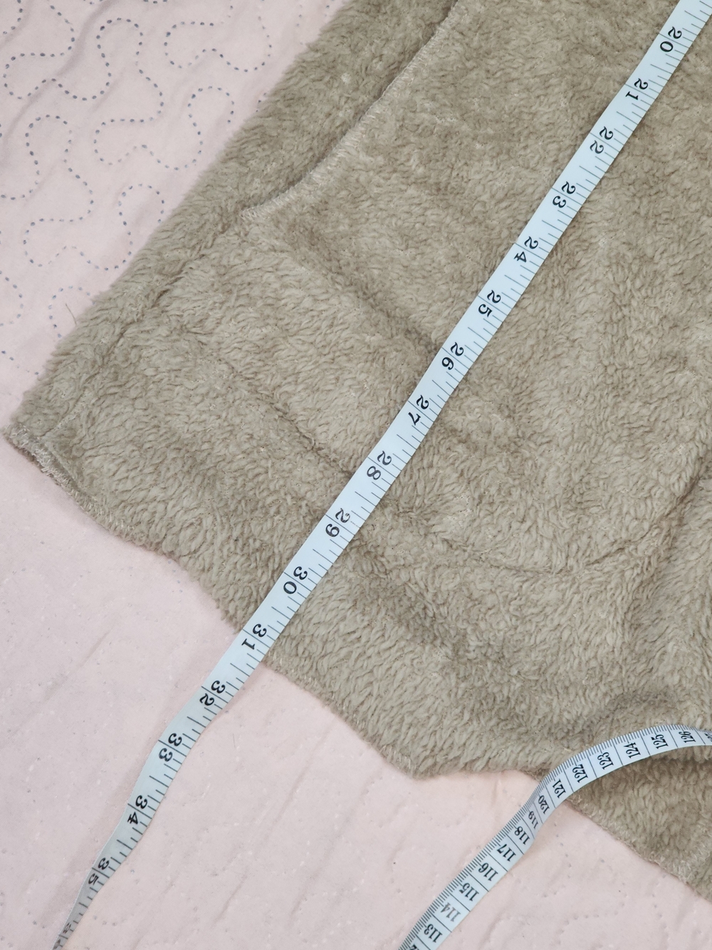 Hem & Thread Plush Hooded Cardigan Shrug in Beige - Picture 8 of 11